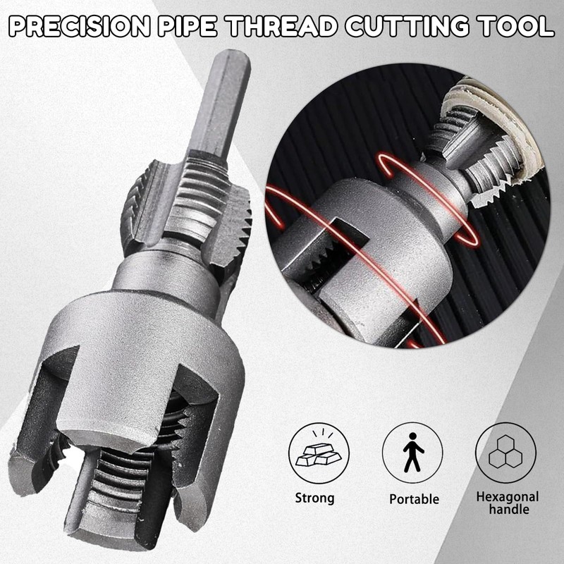 Pipe Thread Cutting Tool, Integrated Internal & External Pipe Threading