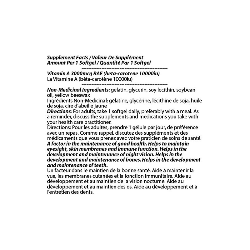 Beta-Carotene 10000iu 250s [2 bottles] by Total Natural, Vision Care,