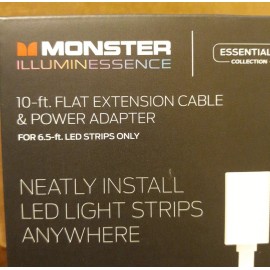 Monster Illuminessence 10' Flat Cable & Power Adapter for 6.5' LED Strips Only