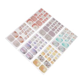 TOVINANNA 6 Sheets Foil Nail Art Stickers Creative Manicure Decals for Women Unique DIY Nail Decor