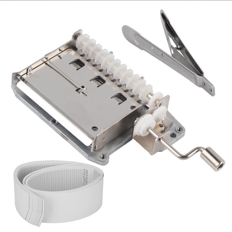 Fayelume 30 Note Music Box, Music Box Punch, Hand Crank