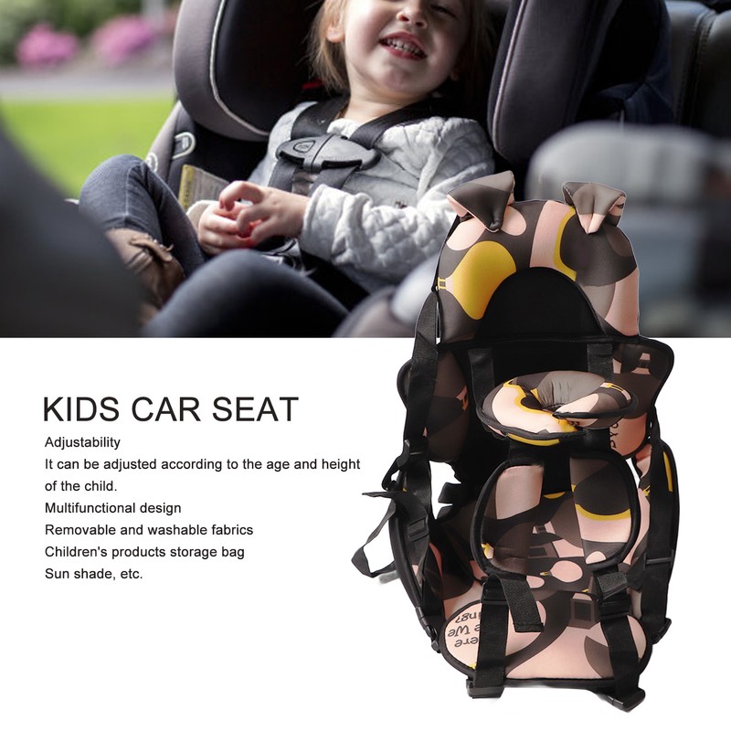 Baby Car Seat Comfortable Adjustable Impact Resistant Portable Booster Child