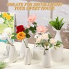 Yaomiao 16 Set White Ceramic Bud Vase Bulk 5 Inch