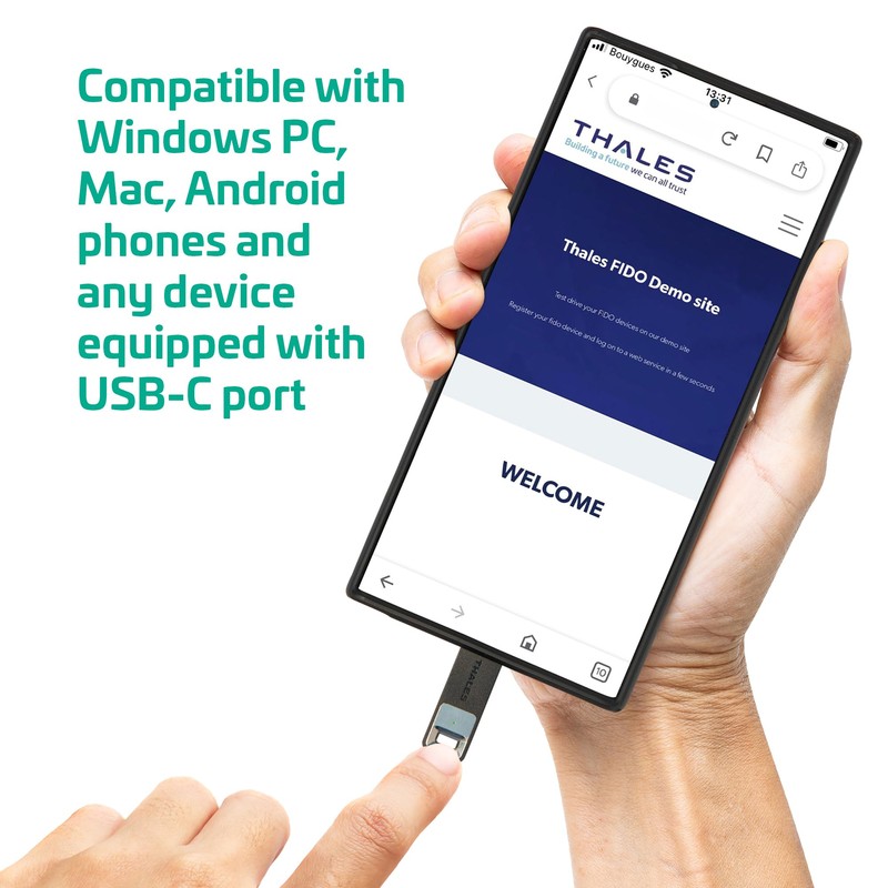 Thales Thales - SafeNet eToken Fusion - Phishing-Resistant FIDO2 Certified