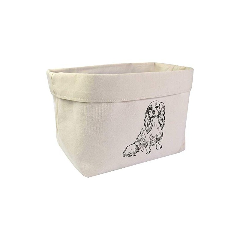 Large 'King Charles Spaniel' Canvas Organiser/Storage Bag (OR00008918)
