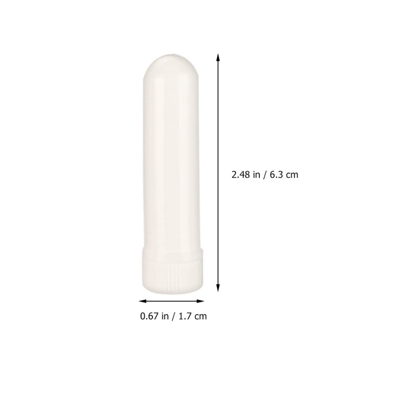 WOONEKY 10 Pack White Essential Oil Refillable Aromatherapy Tubes Compact