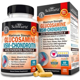 Glucosamine Chondroitin MSM 2110mg capsules, Bioschwartz, 180ct Supplement Fitness