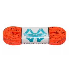 Derby Laces Fluorescent Neon Orange - 45 inch (114 cm) ORIGIN by Derby Laces Waxed 1cm Wi...