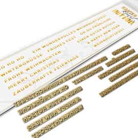 Hot Foil Plate Stamp Words & Sayings German Card Art kk-HF010 - Mini Words for Christmas