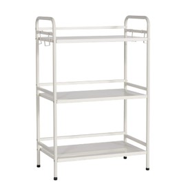 HDANI Storage Shelves, 3-Tier Metal Storage Rack with Shelf,Shelf Organizer,Garage Standing Shelving Unit for Laundry,Bathroom,Kitchen,Pantry, Closet,23.6''W X 13.8''D X 36.2 H''H,White