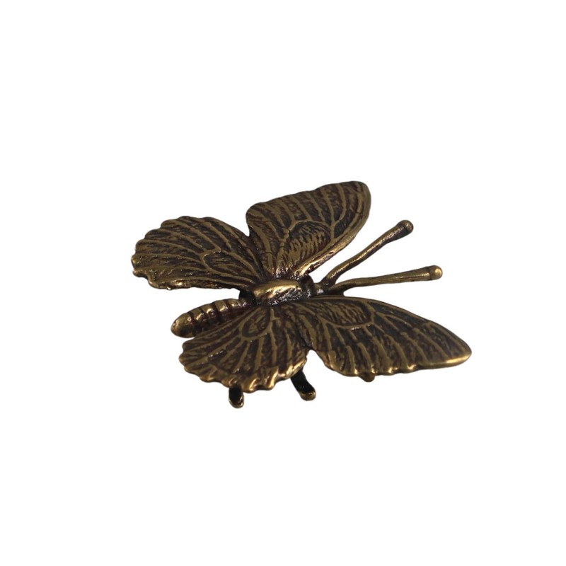 Leadigol Solid Pure Brass Mini Butterfly Figurine,Collection Handmade Butterfly Figurines