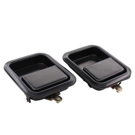 NewYall Pair Black Front Exterior Door Handles for Jeep CJ7 1981-1986 CJ5 1981-1983 TJ 1997-2006 Wrangler 1987-2006 Outer Left Driver and Right Passenger Side 55176382AE 55176383AE CH1310131 CH1311131