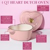 Paris Hilton Enameled Cast Iron Dutch Oven Heart-Shaped Pot with