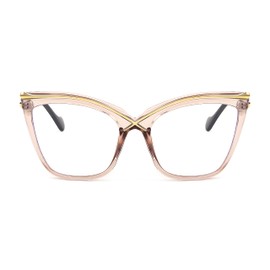 FEISEDY Blue Light Filter Glasses Women Without Prescription Classic Cat's Eye Computer Glasses Blue Light Blocking Glasses PC Gaming Glasses B2956, Transparent tee