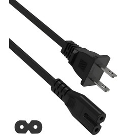 AC Power Cord Fit for HP OfficeJet Pro 4650 6978 8710 8720 4630 8600 8610 8630 8020 5255 5740 5745 6100 6600 6700 9015 9025 and More 2 Prong Printer Power Cable Replacement 6 Feet