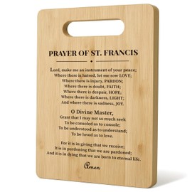 WNAGT Christian Cutting Board, Prayer of St Francis Scripture Chopping Board, Christian Gifts for Women, Christian Kitchen Decor, Decorative Bamboo Cutting Boards for Kitchen