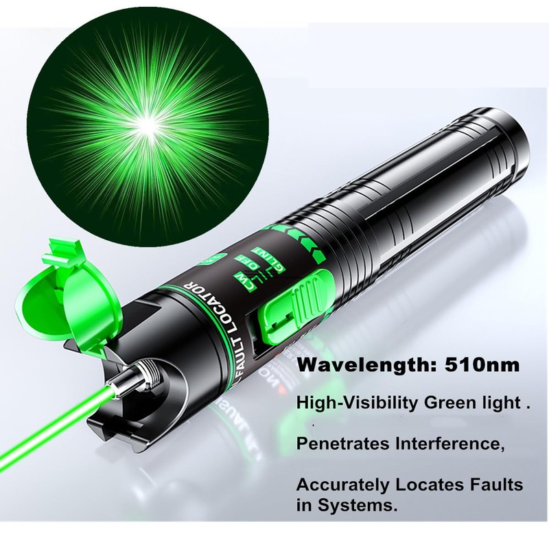 Green Light Visual Fault Locator | 510nm 15-20KM VFL for