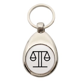Huuraa Key Chain Libra Zodiac Symbol Pendant Size with Zodiac Sign Symbol Gift Idea for Friends and Family, metal