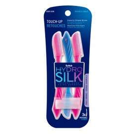 Schick Hydro Silk Touch-Up Dermaplaning Tool with Precision Cover, 9ct | Dermaplane Razor, Face Razors for Women, Peach Fuzz Remover