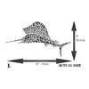 Marlin Stencil, 15 x 8 inch (L) - Mosaic Fish