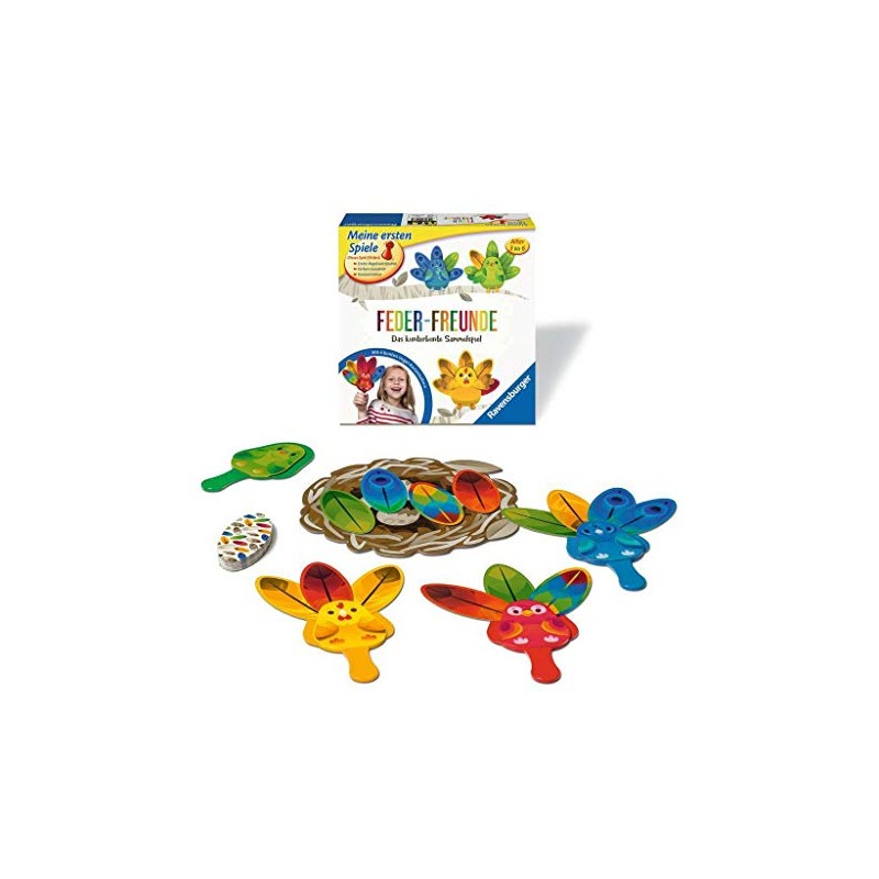 Ravensburger 20587 Feather Friends Children's Game, a Colourful Collecting Game