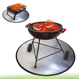 Qanye 24 Inch Round Fire Pit Mat, Fire Pit Mat, Grill Fireproof Mat, Fireproof Mat, Fire Bowl Mat, for Barbecue, Lawn, Garden, Floor, Backyard