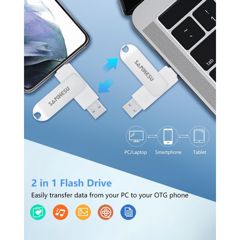 SANKESU 512GB USB C Flash Drive 3.1,Read Speed Up to