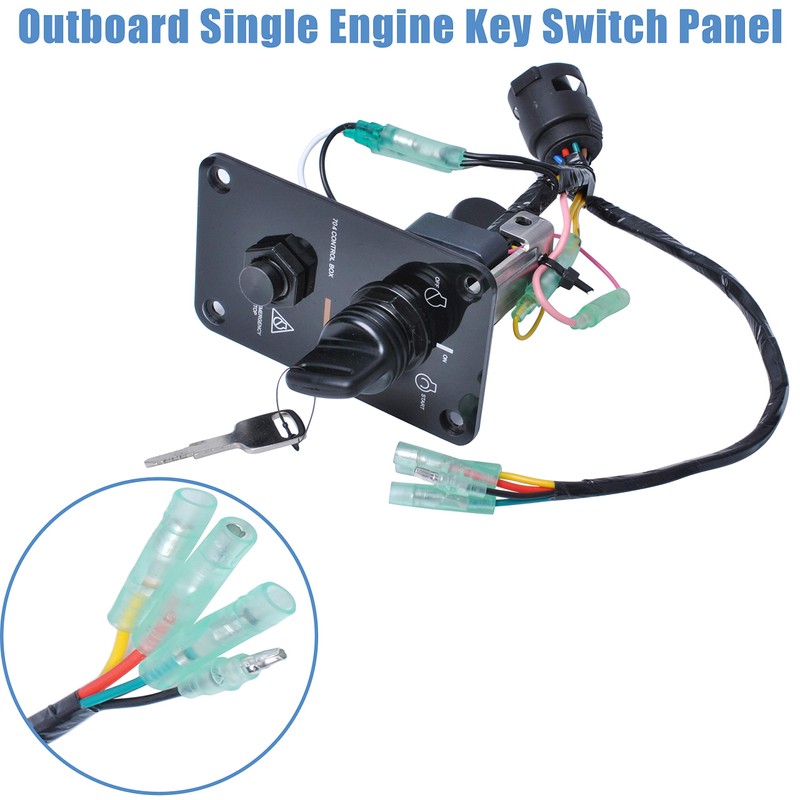 704-82570-08-00 Single Engine Key Switch Panel by Wadoy Compatible with
