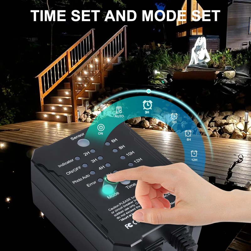 SMY Lighting Dimmable LED Deck Lights with Timer and Photocell