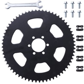 JINGKE 65 Teeth #35 Chain Rear Sprocket Compatible with 100cc 98cc 97cc 2.5hp Coleman CT100U Trail CK100 CC100X Baja Doodle Bug Blitz Dirt Bug Racer DB30 TrailMaster MB Storm Mini Bike Go Kart Drift