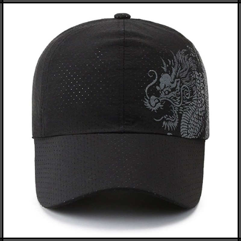 White Fang CA508 Mesh Cap, Dragon Dragon Logo Hat, Running,