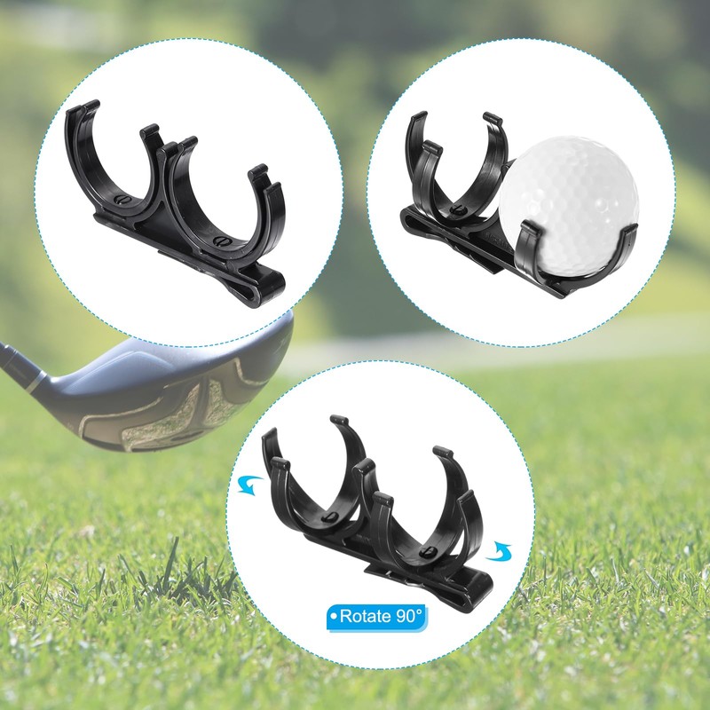 PATIKIL Golf Ball Holder, 2 Pcs Plastic Rotatable Foldable Hold