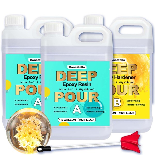 Deep Pour Epoxy Resin - 4.5 Gallon Crystal Clear Resin