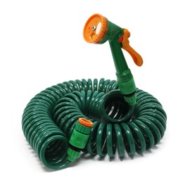 Wiltec Garden Hose Spiral Hose 15 m Flexible Irrigation Hose for Home and Garden