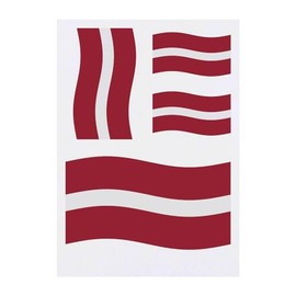 4 x 'Waving Latvian Flag' Temporary Tattoos - Water Resistant, Skin-Safe, Non-Toxic Transfers, Mixed Sizes (TO00068748)