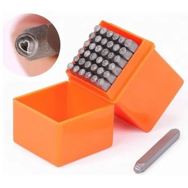 37 Pcs Steel Stamp Set 26 Letters 9 Numbers Carbon Steel Stamping Tool with Storage Box