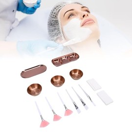 Semme Kit Suministros Faciales Piezas Esteticistas Incluye Tazones Mezcla Acero Inoxidable Herramientas Spa Oro Rosado