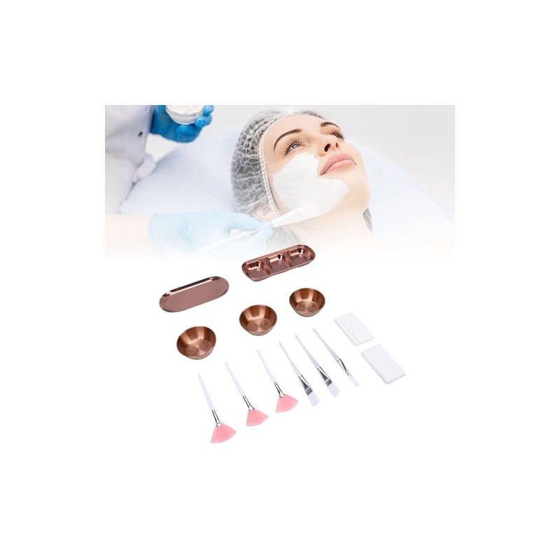 Semme Kit Suministros Faciales Piezas Esteticistas Incluye Tazones Mezcla Acero