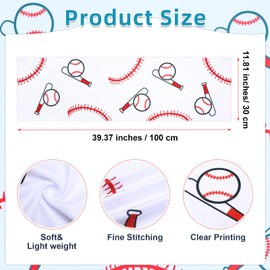 Reallnaive 12 Pcs Softball Cooling Towel Bulk 40 x 12 Inch Sports Ice Towel for Neck and Face Quick Dry Breathable Microfiber Chilly Baseball Supplies for Coach Gift Sport Party (White)