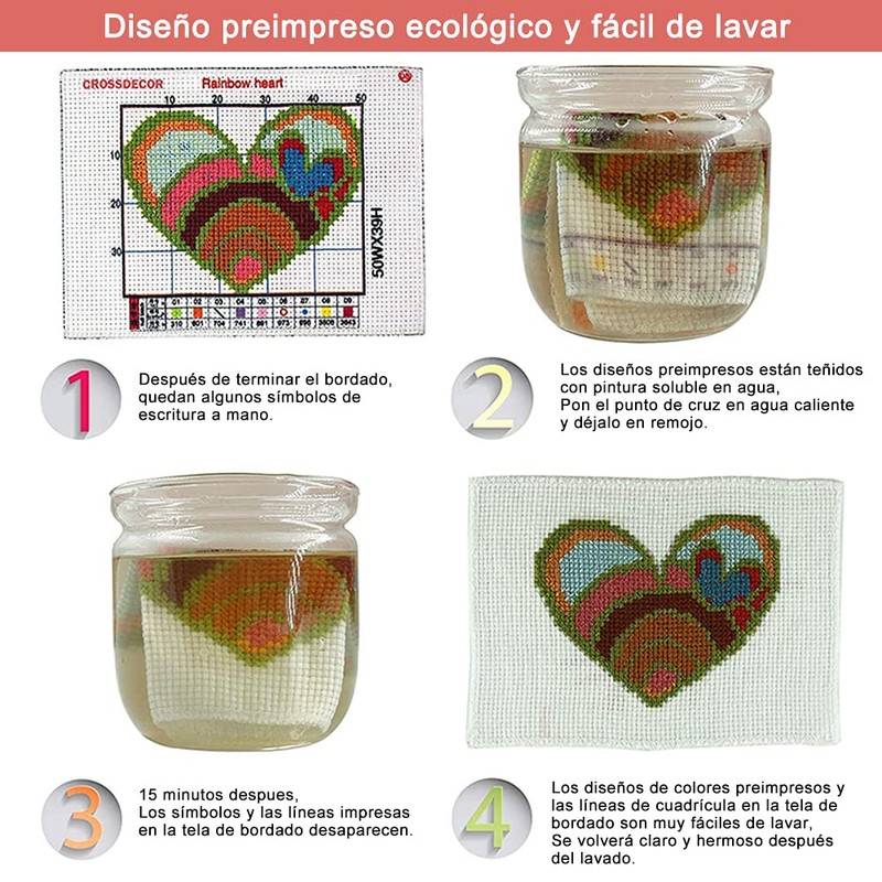 Self Stamped Cross Stitch Kit Complete Selection of Pre-Printed Starter