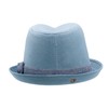 Peter Grimm Depp Fedora Sombrero, Azul desteñido, Small-Medium