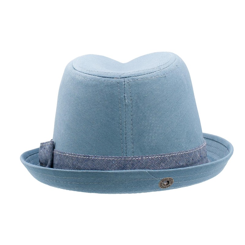 Peter Grimm Depp Fedora Sombrero, Azul desteñido, Small-Medium