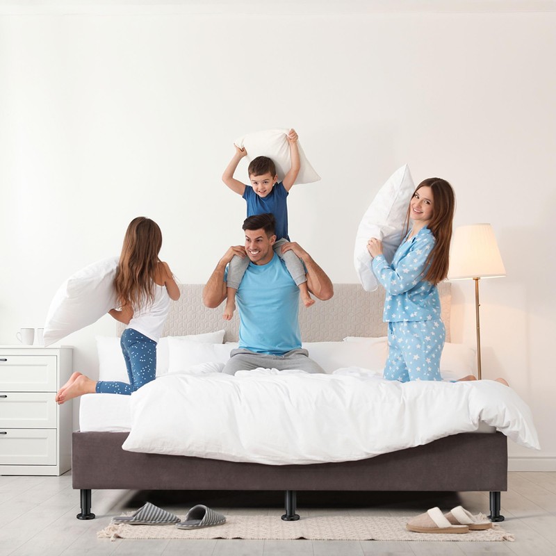 YUEYIN Under Bed Metal Support Legs, Adjustable Height Bed Frame