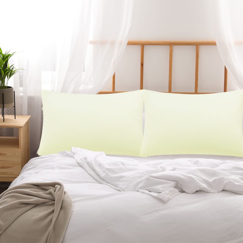 sourcing map 2 Pack Microfiber Pillowcases, 51x66cm Soft Wrinkle Free