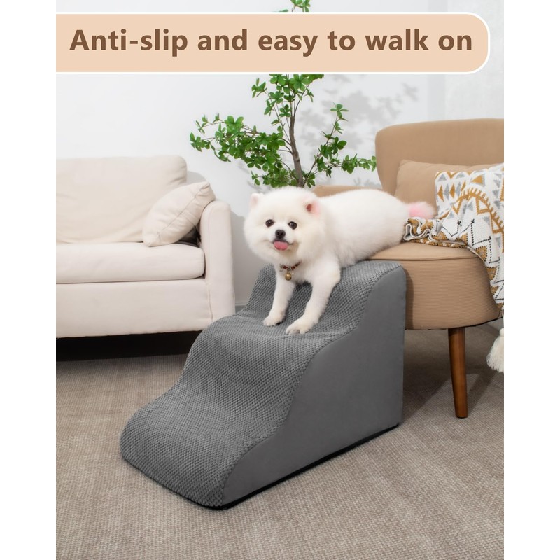 Dog Stairs for Small Dogs,3 Step Dog Ramp for Couch