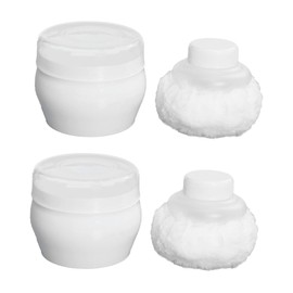 MERRYHAPY 2Sets Portable Talcum Powder Puff for Talc Body Puff with Storage Case Shower for Care
