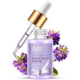 ANAiRUi Bakuchiol Serum with Hyaluronic Acid & Peptide, Retinol Alternative Face Serum for Face and Neck, Hydrating, Smoothing, Anti Aging, Reducing Fine Lines and Wrinkles, 30 ml