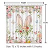 APROPHIC Shower Curtain Spring Easter Bunny Rabbit Shower Curtains 180