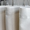 YISURE Beige Cotton Shower Curtain 72x84 Inch, Natural Extra Long