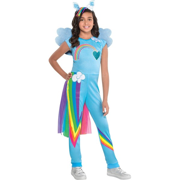 Party City My Little Pony Rainbow Dash Costume for Girls, Large (12-14), Dress and Accessories Included